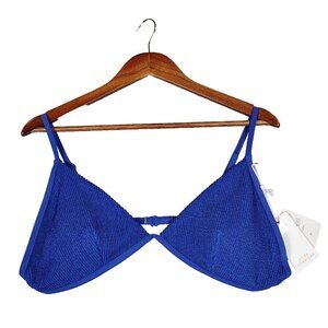 Good American Bikini Top Women's XL Capri Blue Adjustable Strap Swimware NWT